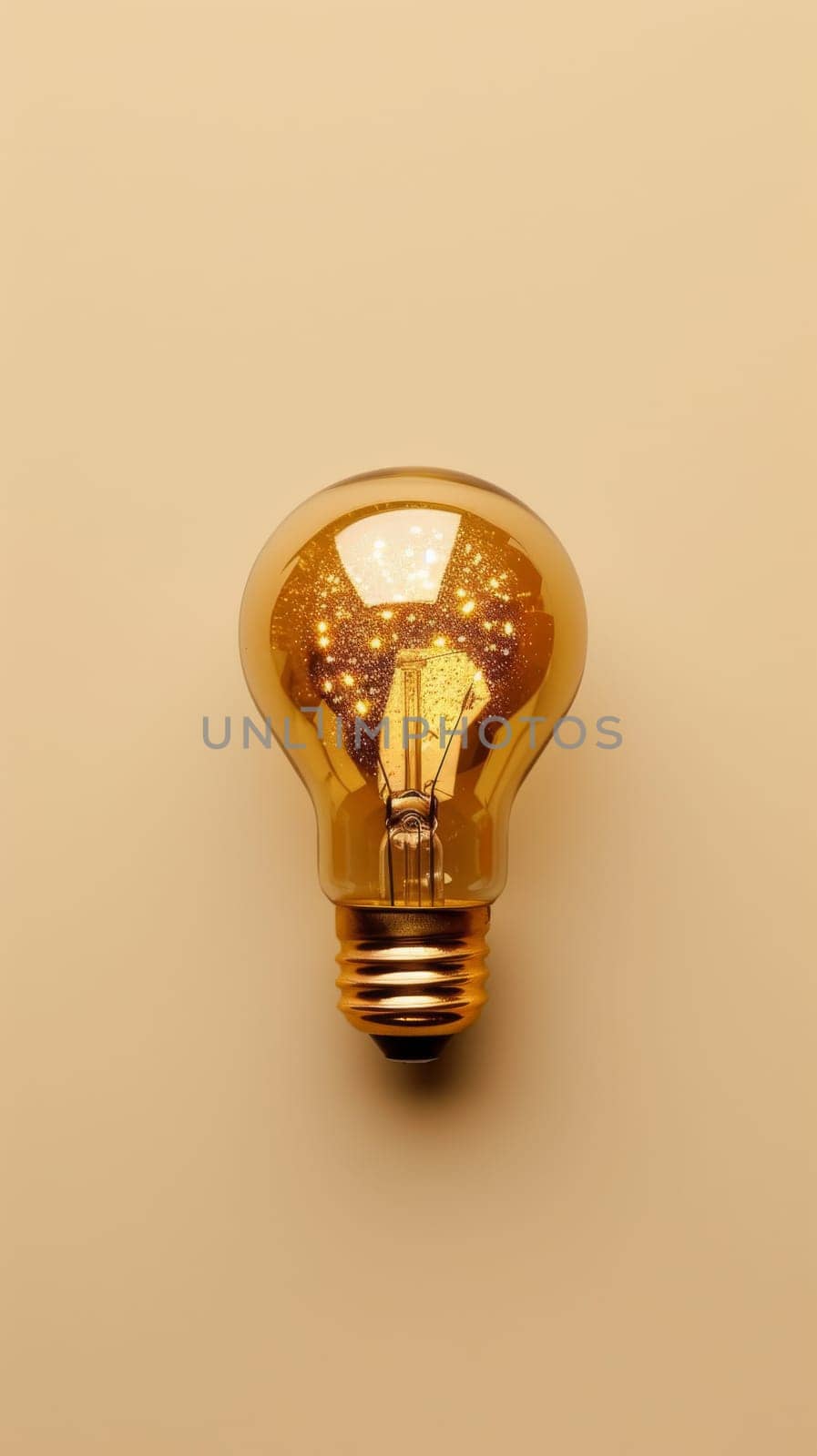 Light bulb with glowing particles, studio shot. Creativity and innovation concept.