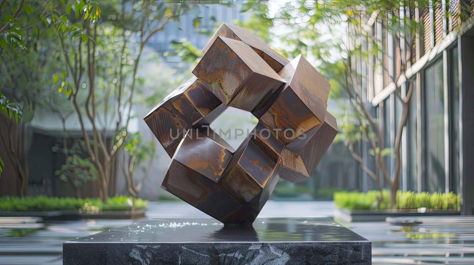 Abstract Sculpture Depicting Resource Allocation and Balance.