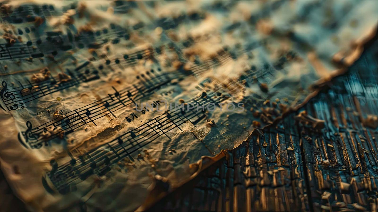 Abstract concept of allocation and optimization illustrated through musical notes on score sheet.