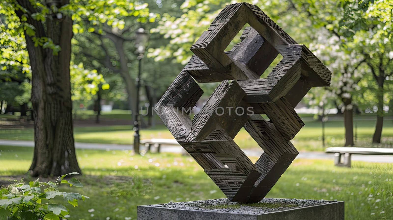 Abstract Sculpture Depicting Resource Allocation and Balance.