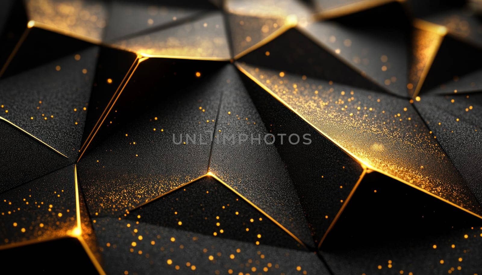 This is a detailed close up image showcasing a stunning black and gold quilted pattern design with intricate features