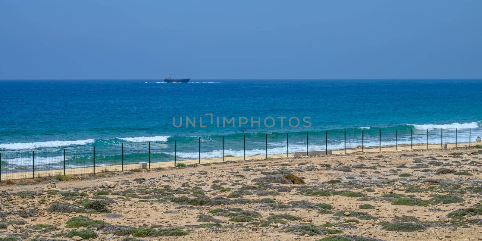 Shore and cliffs at Pissouri Bay on the island of Cyprus