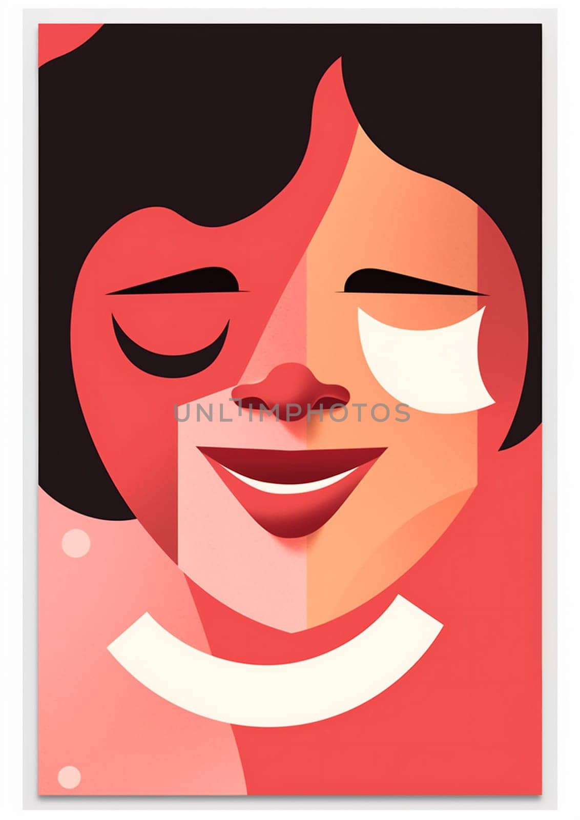 colours woman poster lipstick toothpaste teeth fashion pop illustration lip red. Generative AI. by Vichizh