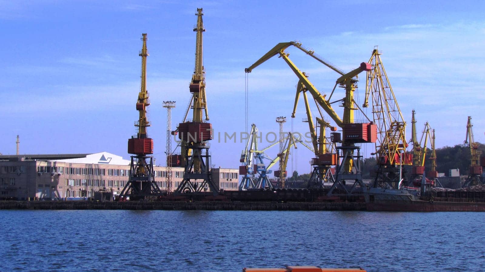 Odessa seaport. Container terminal. High quality photo