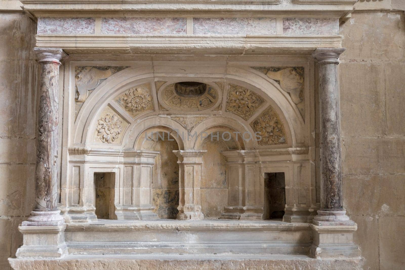 a old medeival interior in France , Meurthe et Moselle, Toul, Saint Etienne cathedral,