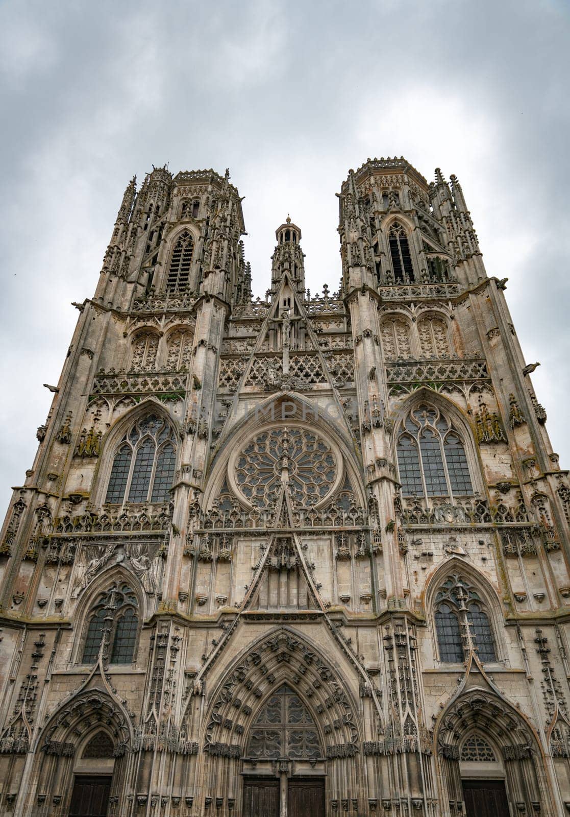 outdooir view of the Toul, Saint Etienne cathedral in France, Meurthe et Moselle,