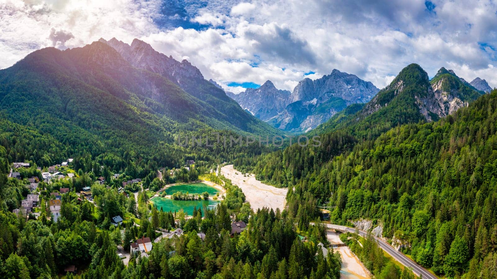 Jasna lake with beautiful mountains. Nature scenery in Triglav national park. Location: Triglav national park. Kranjska Gora, Slovenia, Europe. Mountain lake Jasna in Krajsnka Gora, Slovenia. 