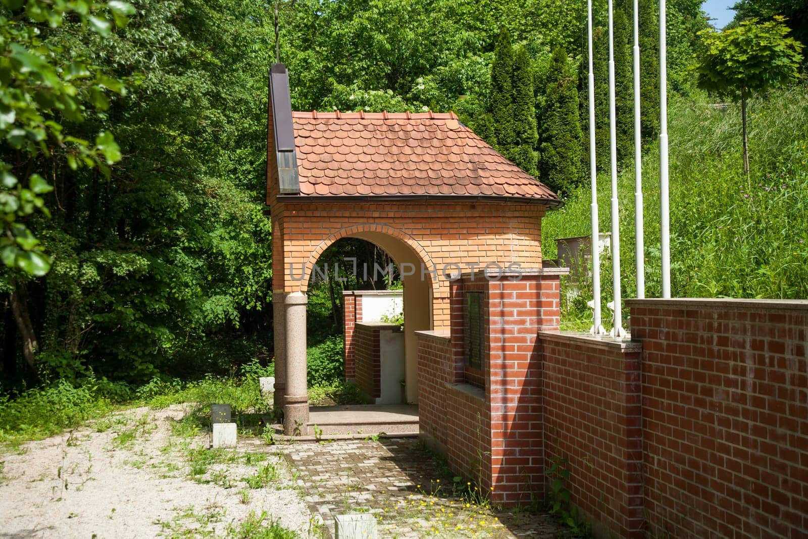 PODRUTE, CROATIA-May 22, 2022: The memorial site dedicated to the European Community peace monitors who were killed in the helicopter downing near Novi Marof is located in Podrute, Croatia.
