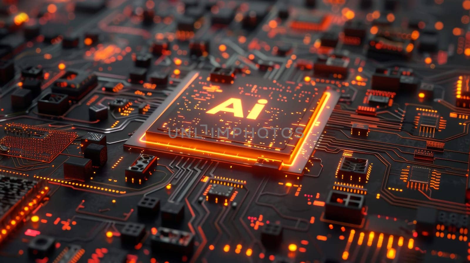 New technology background with ai letters signifying innovative artificial intelligence concepts