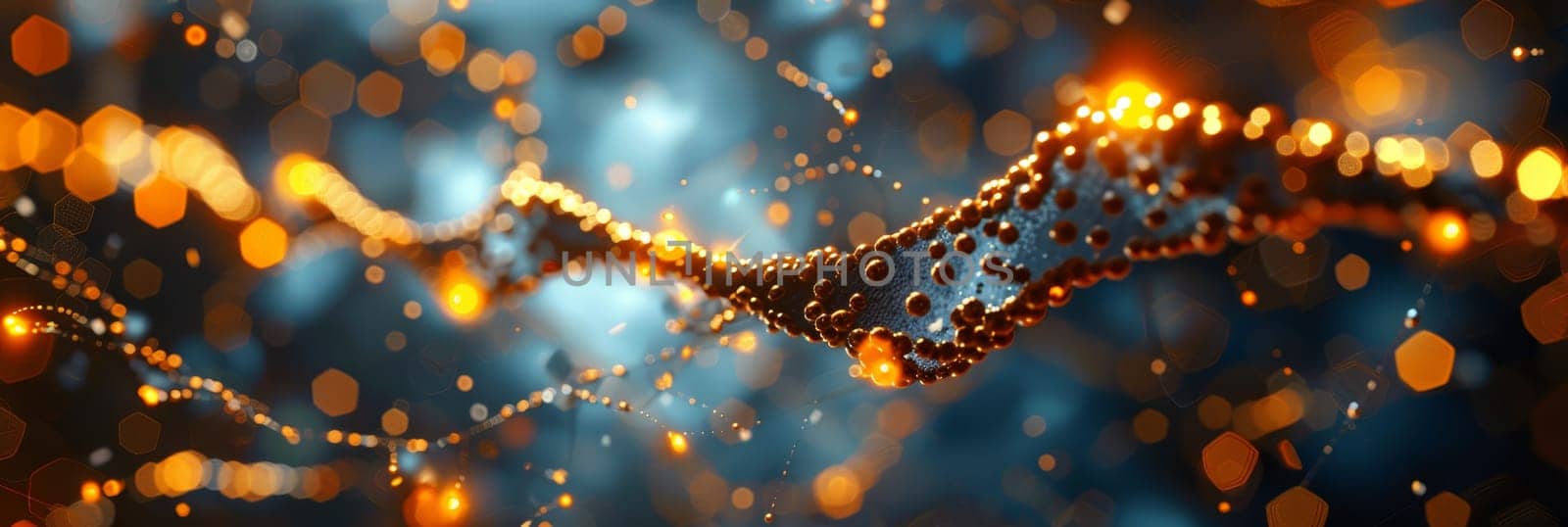 Medical cell abstract bokeh background for new artificial intelligence concepts