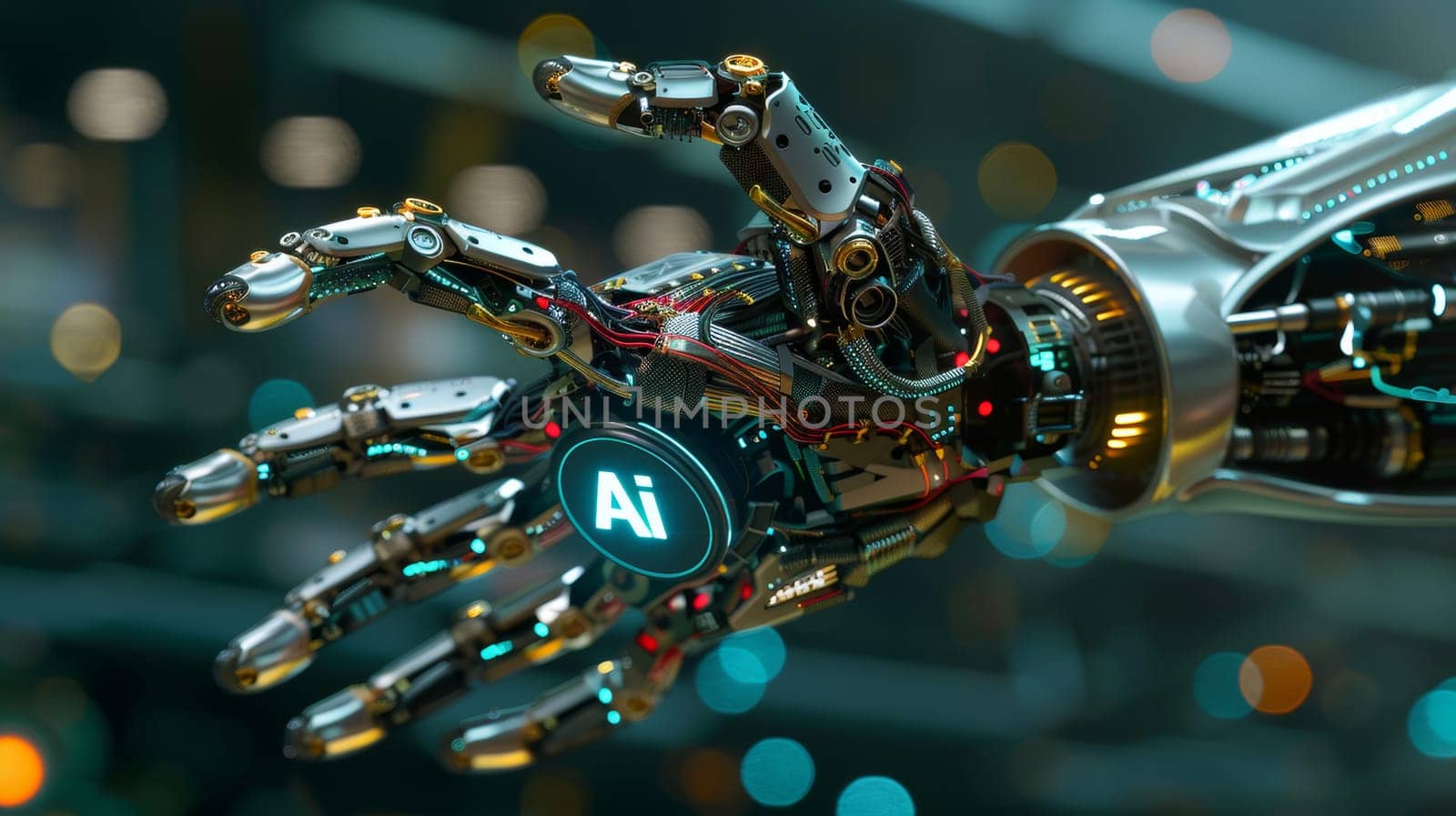 Close up of ai robotic hand, symbolizing advancements in artificial intelligence