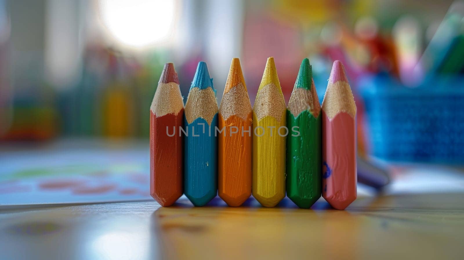 School themed pencils symbolize the commencement of the academic year and key educational concepts