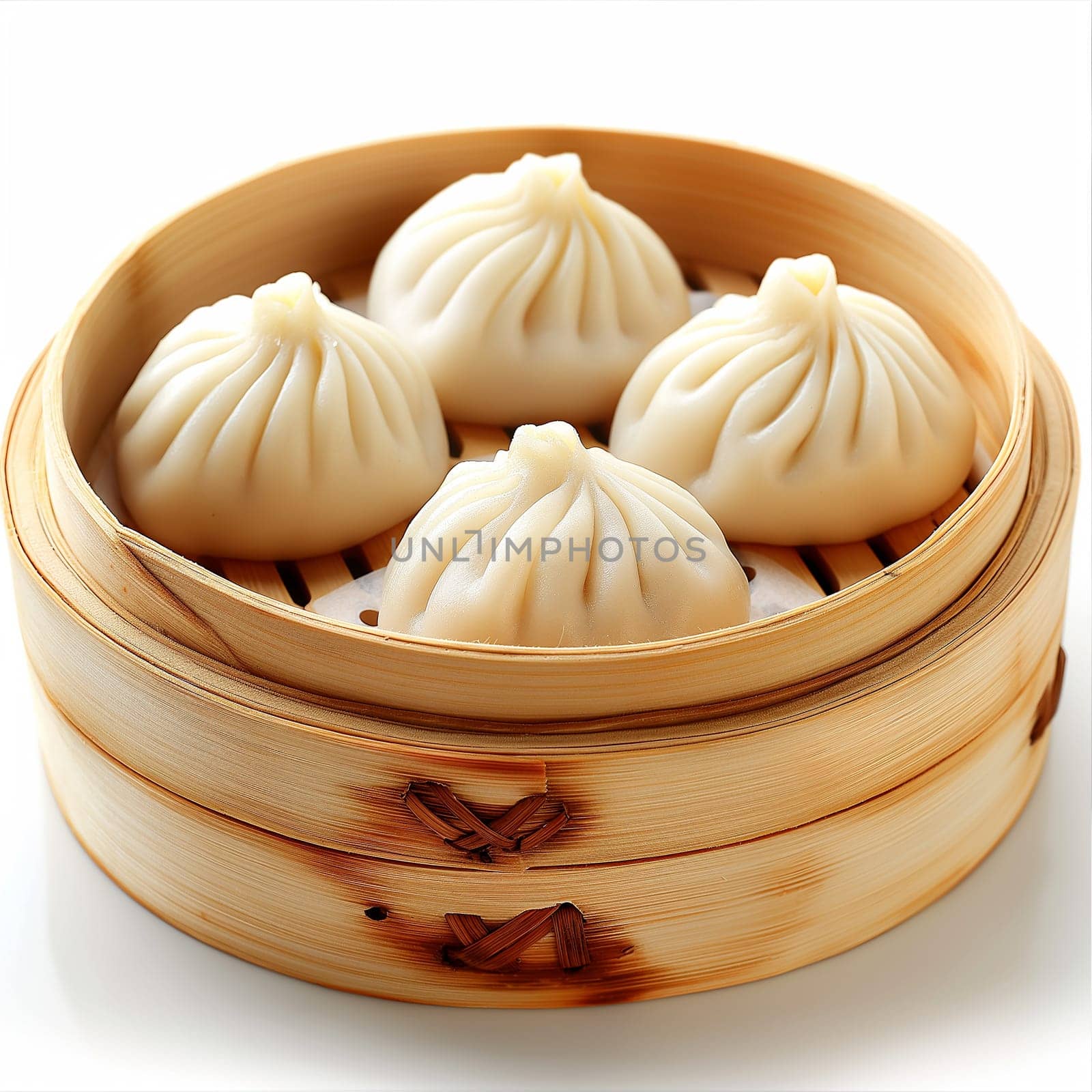 Steamed dumplings in bamboo basket showcasing traditional Asian cuisine and dim sum food delights
