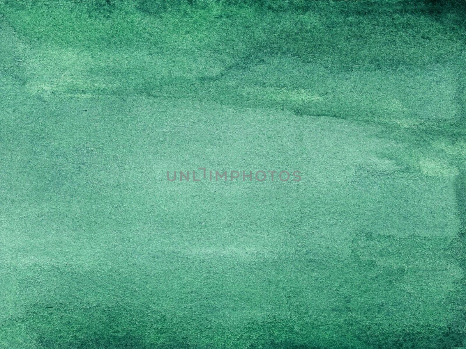 Watercolor green background with brush strokes, dots, spots. Hand-drawn illustration