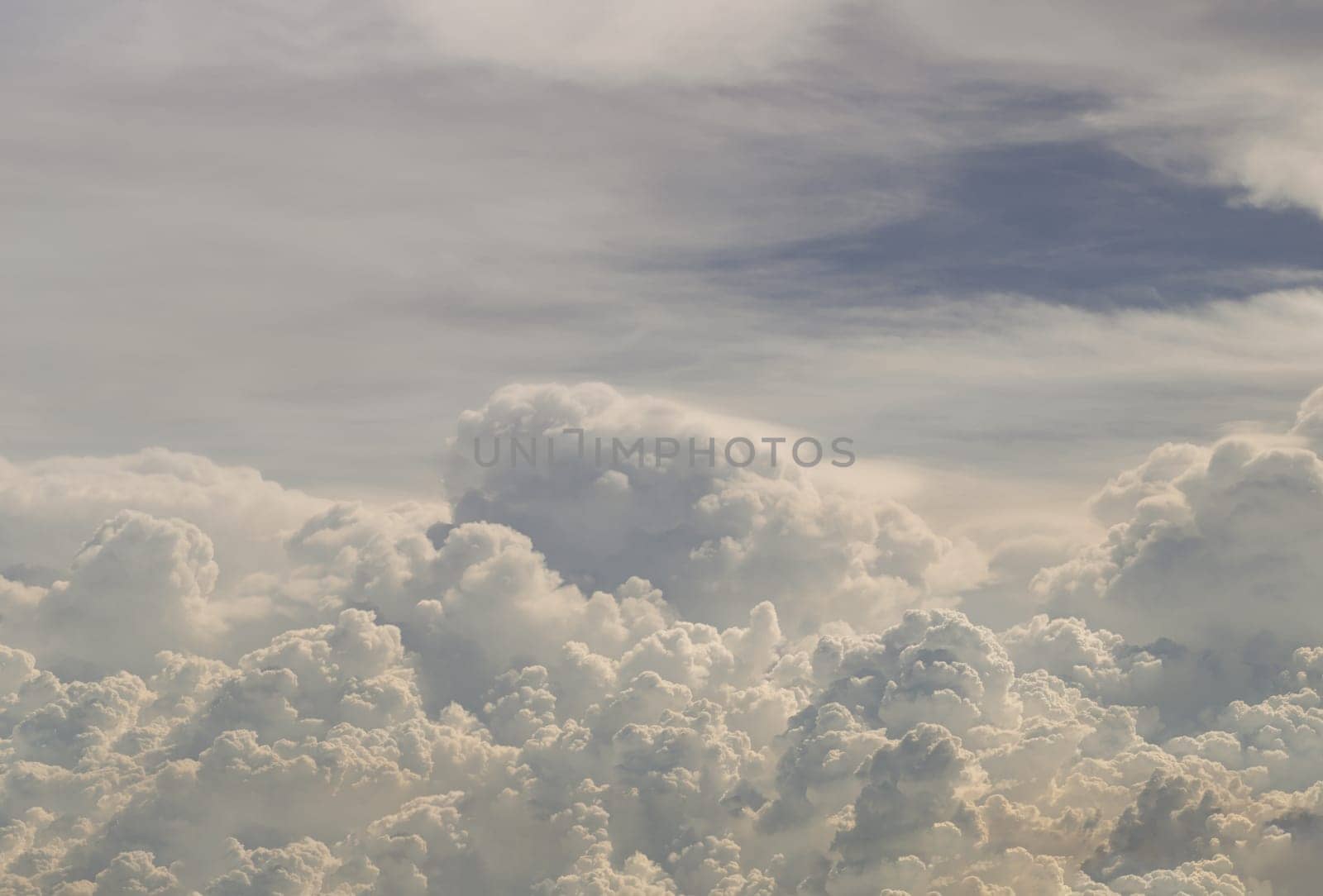 The sky is being covered with amazing clouds. Beautiful clouds like a heaven sky toward the light, Concept idea of Imaginative clouds nature, Nature abstract composition for background wallpaper and textures, Space for text, Selective focus.