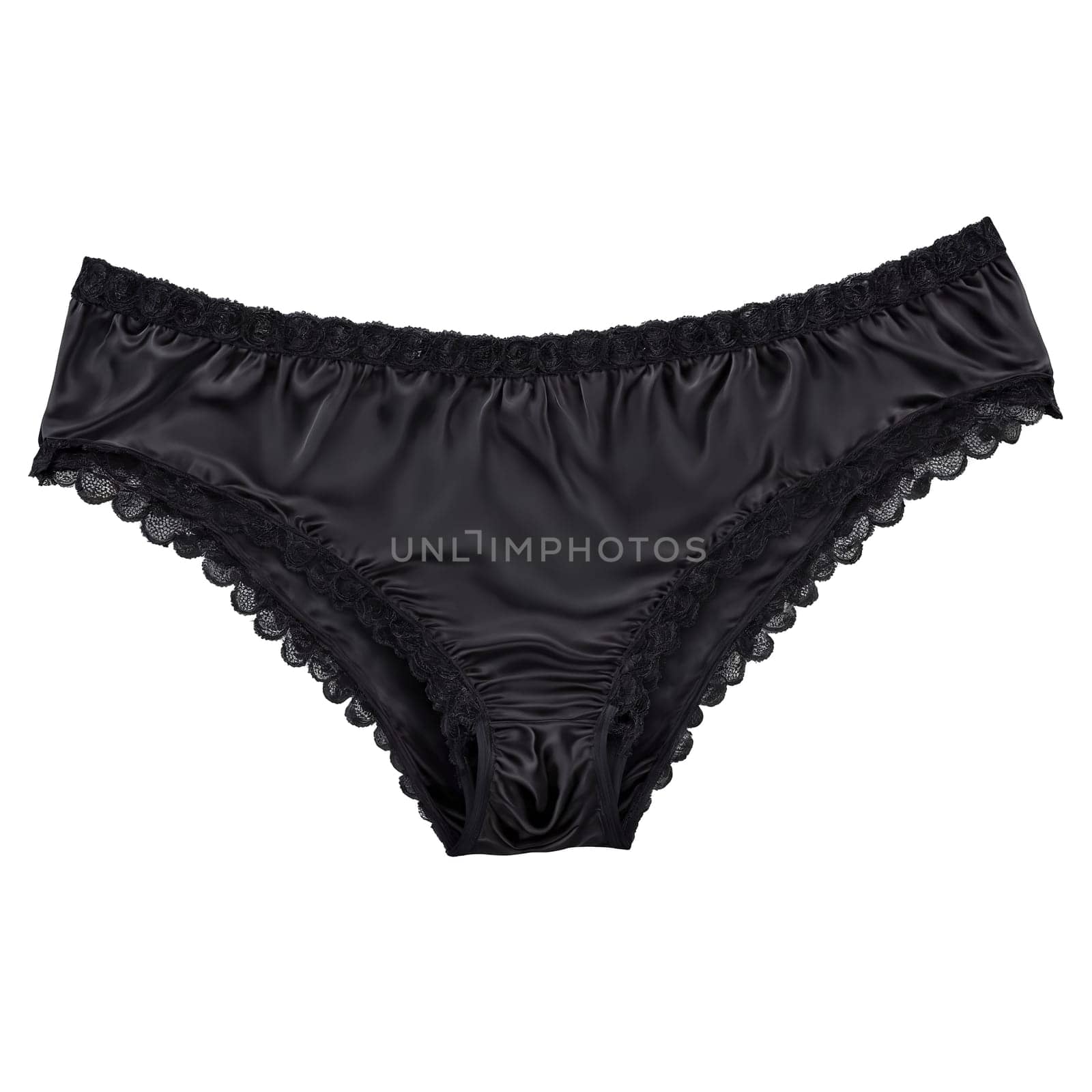 Black Silk Underwear A pair of black silk women s underwear with a smooth. Woman lingerie isolated on transparent background