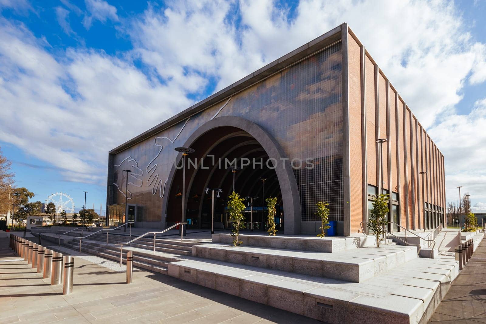 MELBOURNE, AUSTRALIA - AUGUST 18: Arden Station built as part of the Metro Tunnel project is completed and in testing phase before opening. Located in North Melbourne, Victoria, Australia and taken on August 18th 2024