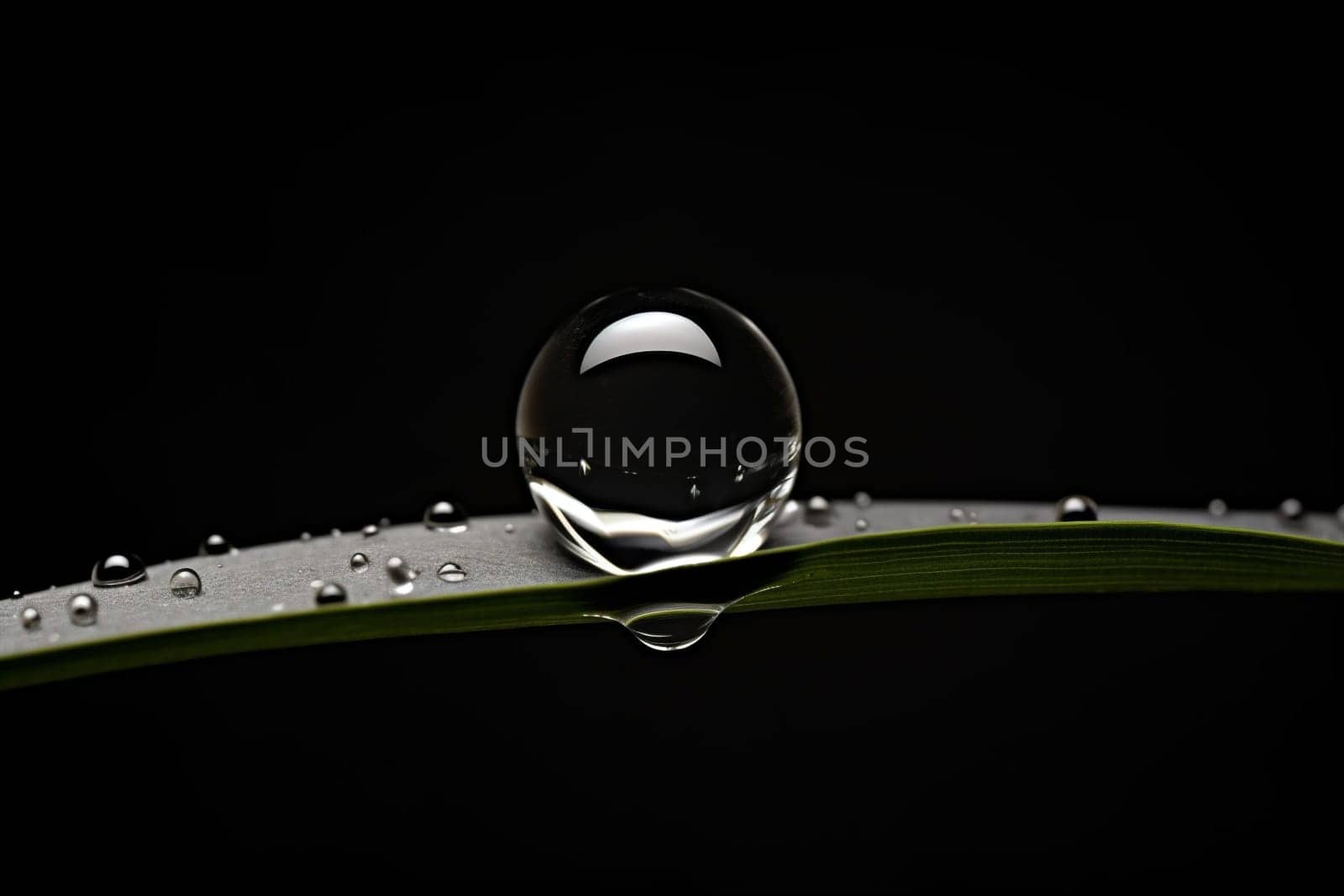 Macro white environment bubble nature freshness leaf green grass close-up black closeup clean raindrop liquid water rain dew drop plant and wet