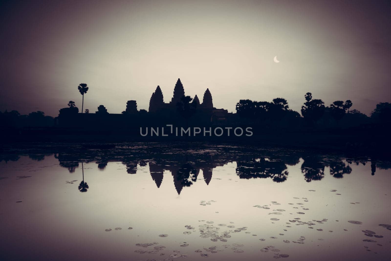 Colorful sunrise at Angkor Wat, Siem Reap, Cambodia, Asia.