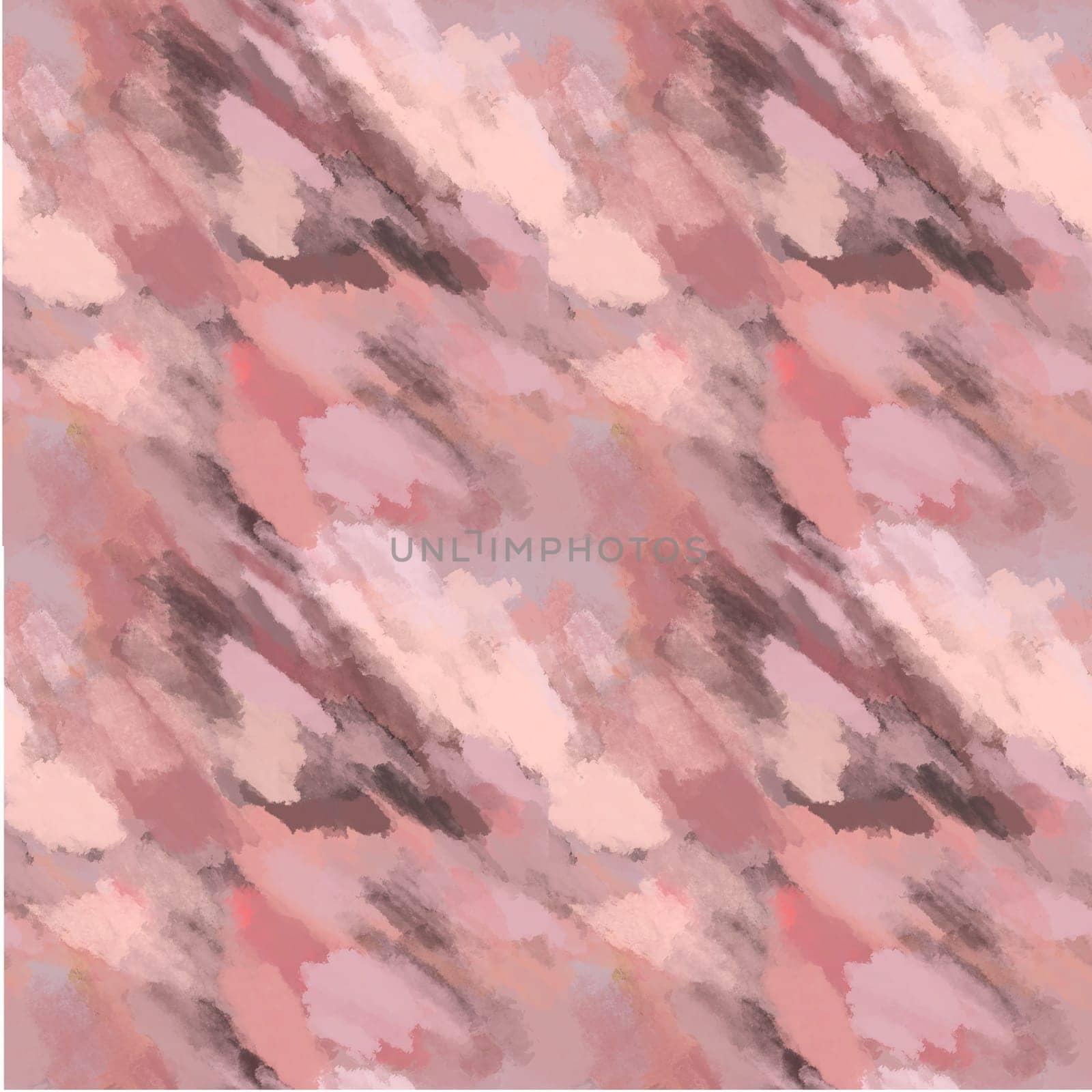 Brush strokes seamless pattern.Pink, yellow and brown random brush strokes grunge. Hand drawn illustration