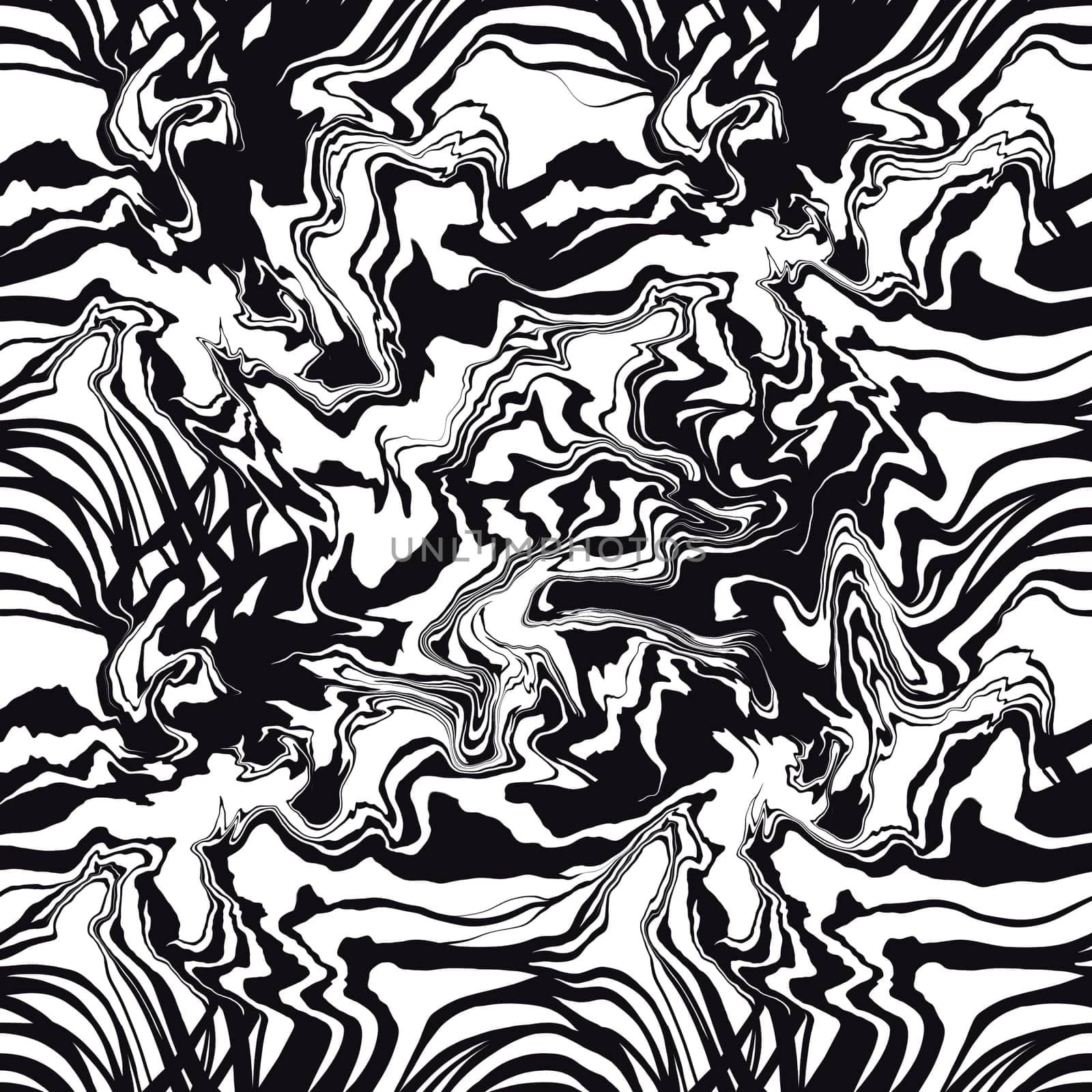 Black and white abstract marble seamless texture. Monochrome abstract background. Hand drawn illustration. High quality illustration