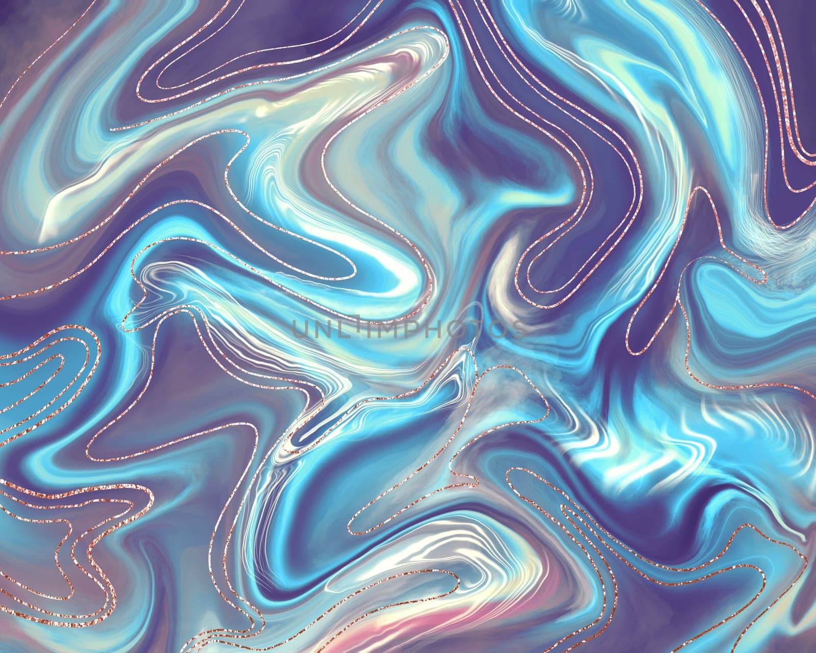.Blue texture of liquid marble with gold flecks.Luxury design of backgrounds, banners, flyers, invitations, postcards, packaging