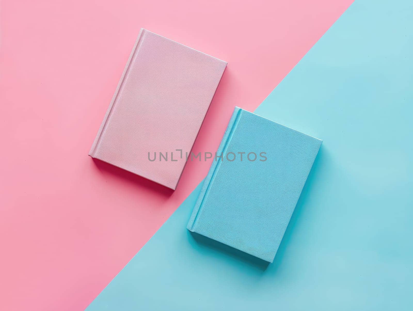 An elegant display of three books complemented by delicate white flowers on a gentle pastel backdrop.