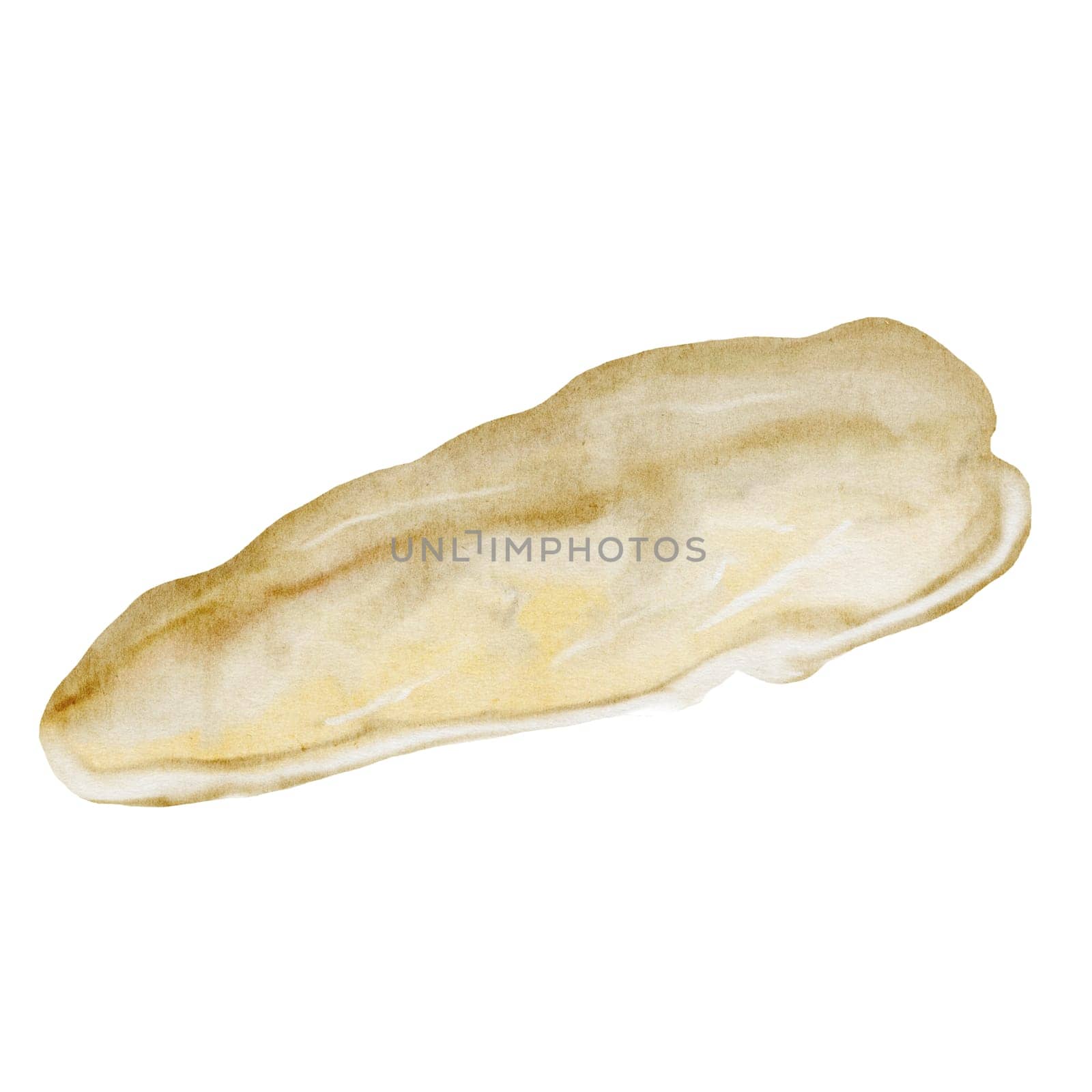 Oat flakes watercolor. Hand drawn oats on isolated white background. Clip art realistic morning breakfast. Ideal for oatmeal packaging and logo. High quality illustration