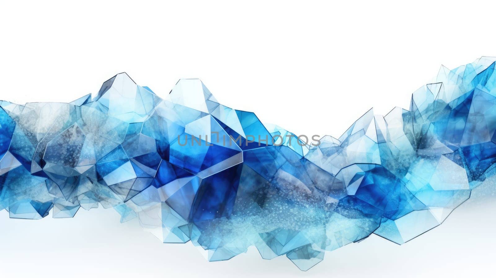 Abstract watercolor artwork mixed with buzzy geometric shapes for background of social media banner generative AI image