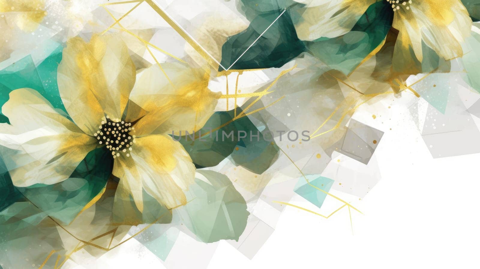 Watercolor abstract design for background wedding or buzzy social media banner by biancoblue