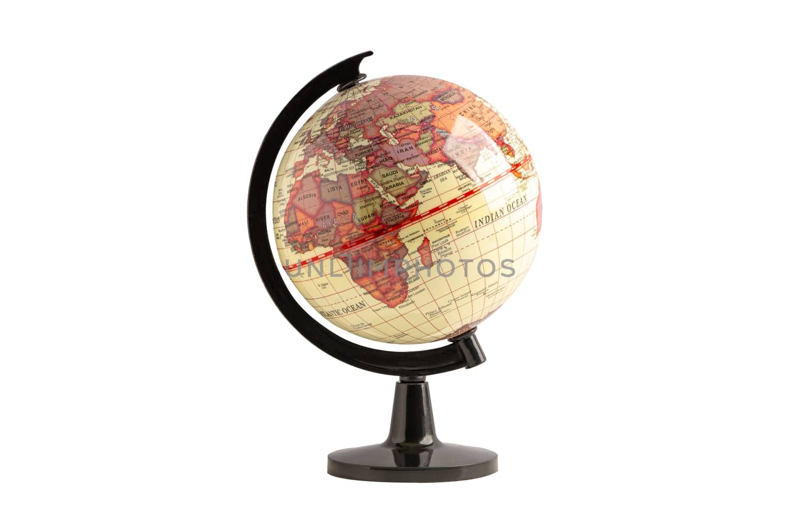 Bangkok, Thailand, March 1, 2023 World, globe or earth model isolated on white background with clipping path. by pamai