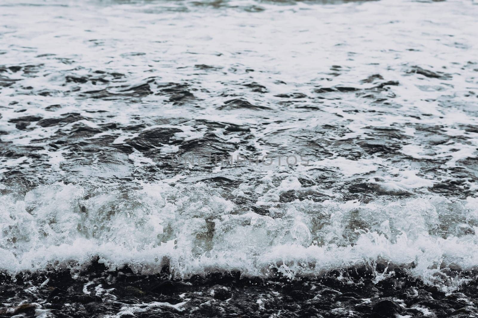 Abstract Natural Background Water Bubbling Sea Foam Splash Waves Energy Power Strength Intensity.