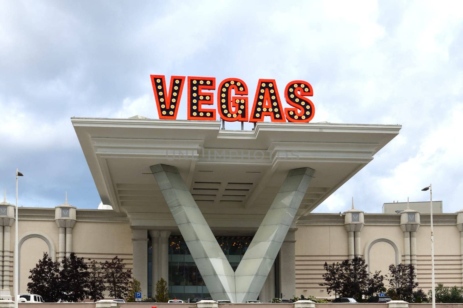 Krasnogorsk, Russia - July 22. 2021. View of the Shopping center Vegas Crocus City