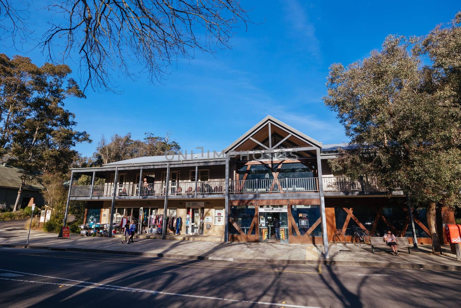 WARRANDYTE, AUSTRALIA - AUGUST 11 2024: The quaint tourist country town of Warrandyte on a winter's day in Victoria, Australia