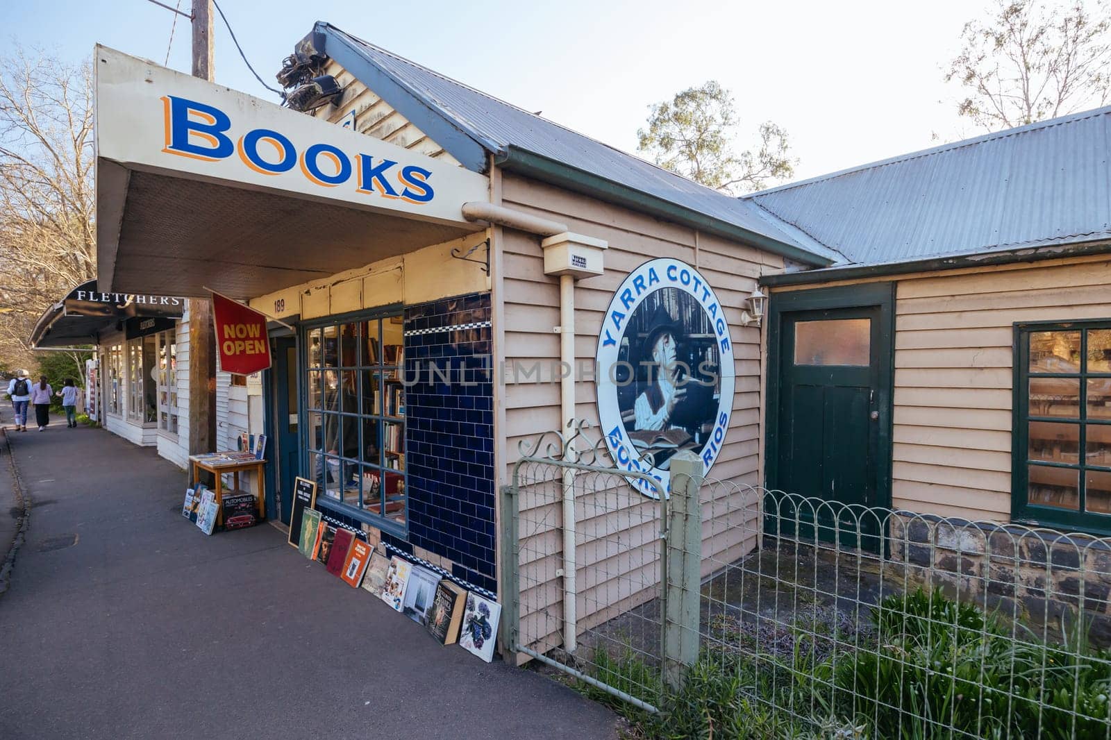 WARRANDYTE, AUSTRALIA - AUGUST 11 2024: The quaint tourist country town of Warrandyte on a winter's day in Victoria, Australia