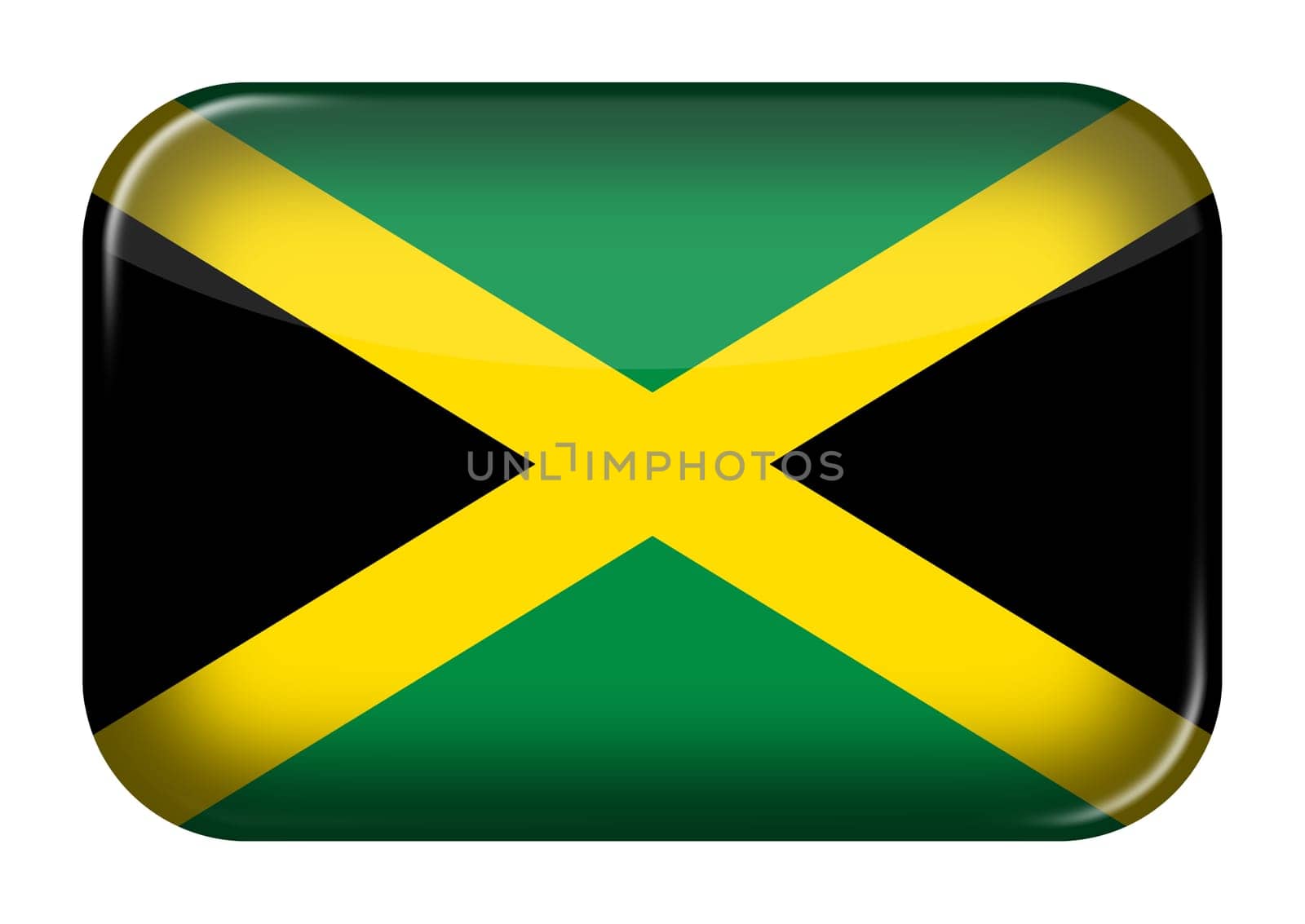 A Jamaica web icon rectangle button with clipping path