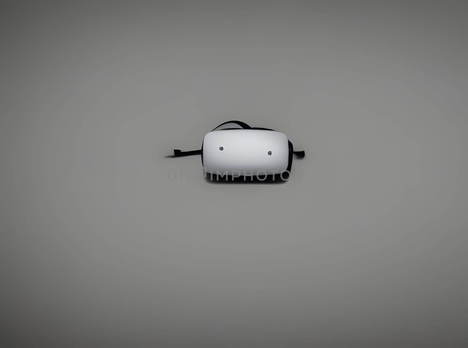 A small, sleek wireless device sits on a plain surface, showcasing its modern design. Its minimalistic features emphasize the technology's functionality.