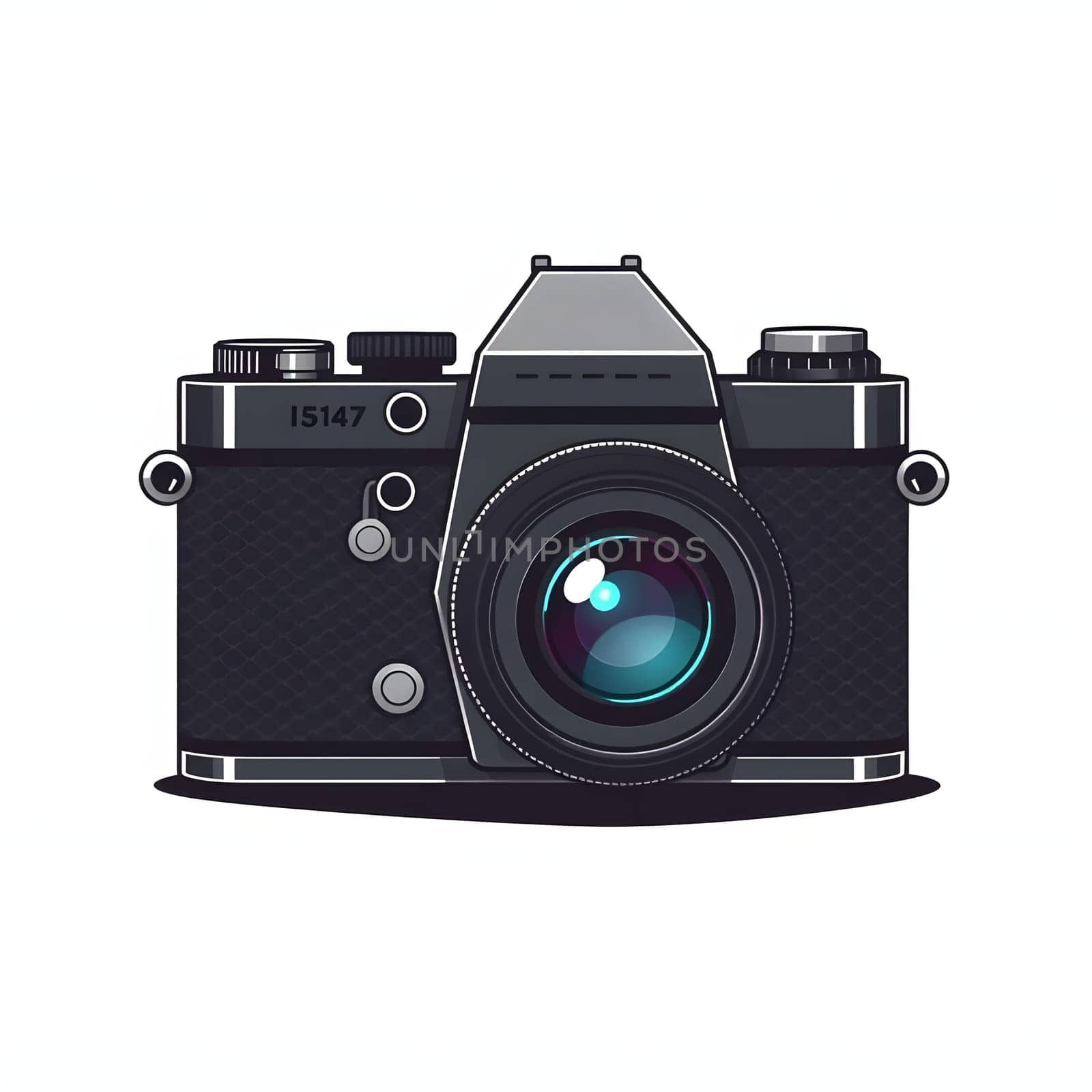 A detailed illustration of a classic camera with a prominent lens, showcasing intricate designs. The image emphasizes retro aesthetics with a modern touch, perfect for photography enthusiasts.