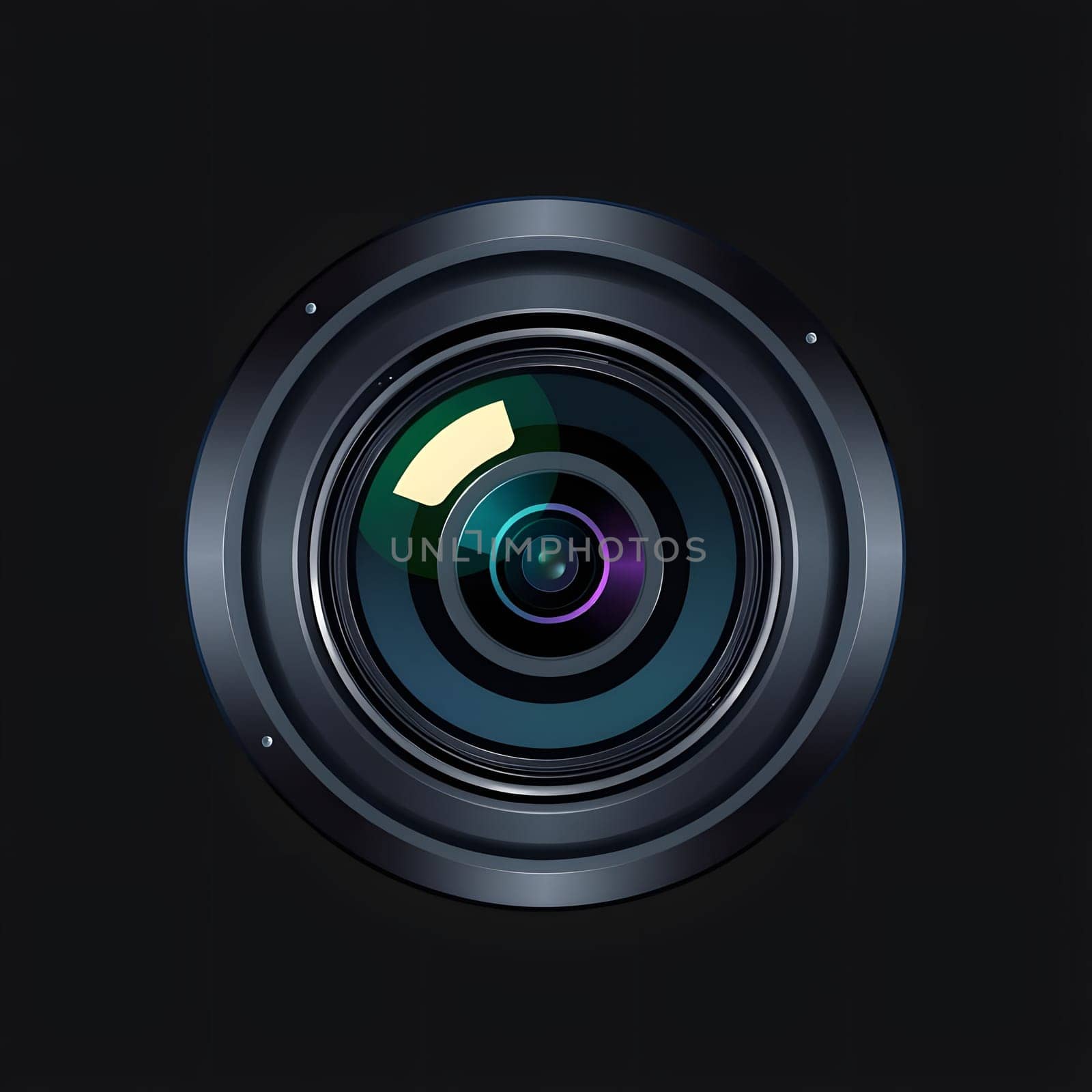 A close-up of a camera lens highlights its complex glass elements and polished metal housing. The lens is designed for capturing sharp and vibrant images, ideal for photography enthusiasts.