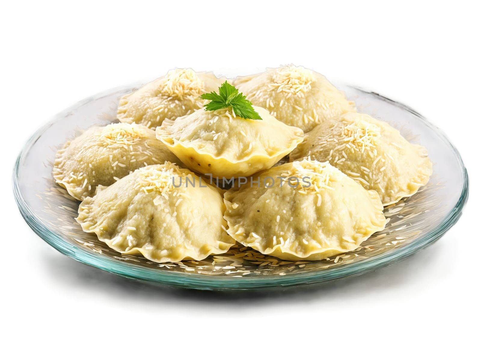 Kozhukkattai Soft dumpling like kozhukkattai with a rice flour exterior and a sweet or savory. Food isolated on transparent background.