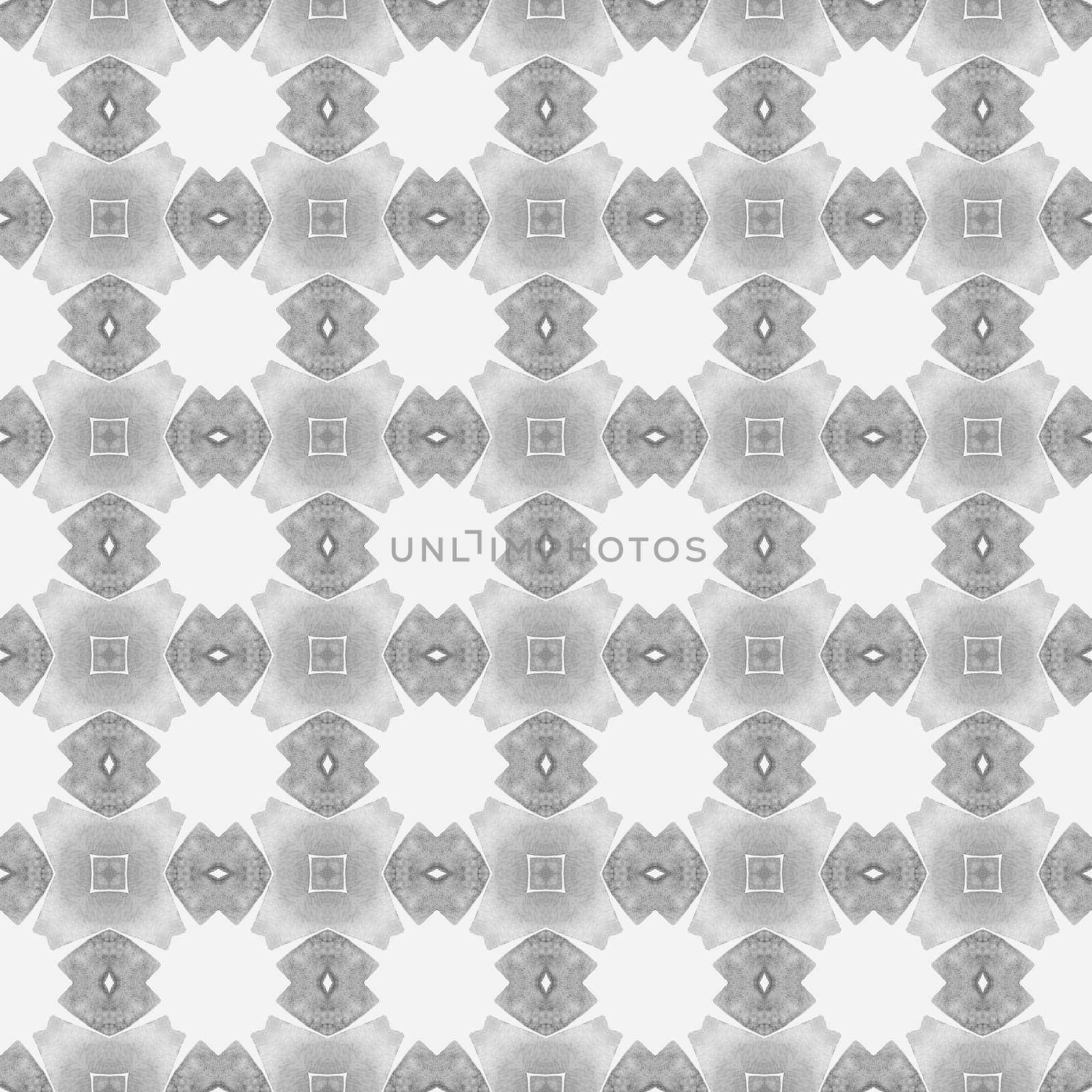 Hand drawn green mosaic seamless border. Black and white mesmeric boho chic summer design. Textile ready emotional print, swimwear fabric, wallpaper, wrapping. Mosaic seamless pattern.