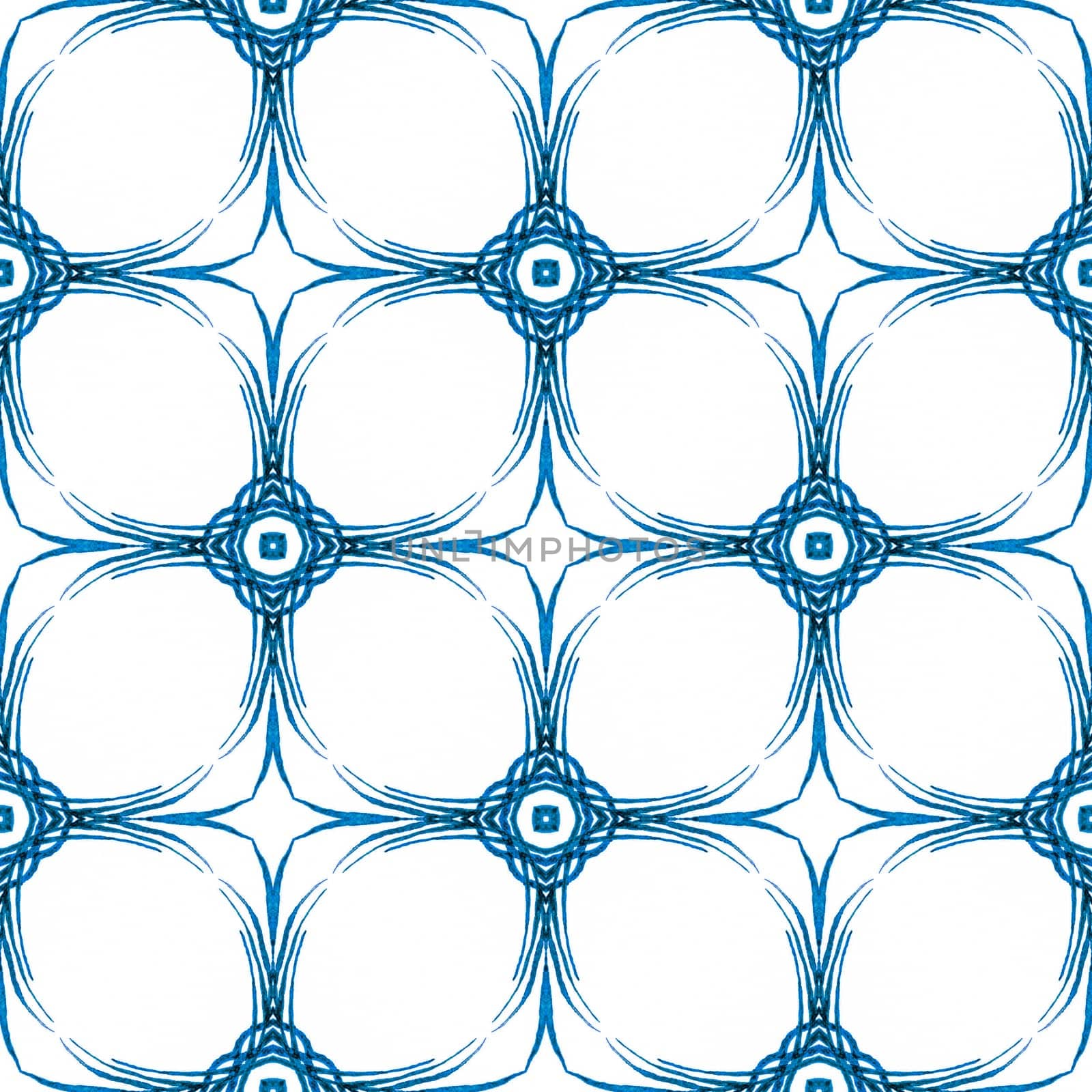 Exotic seamless pattern. Blue imaginative boho chic summer design. Textile ready admirable print, swimwear fabric, wallpaper, wrapping. Summer exotic seamless border.