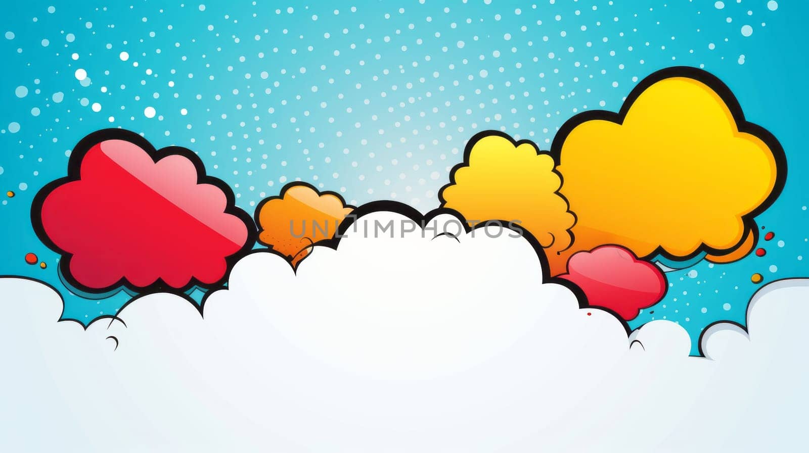 Comics pop art speech bubble template for creating a splash banner.