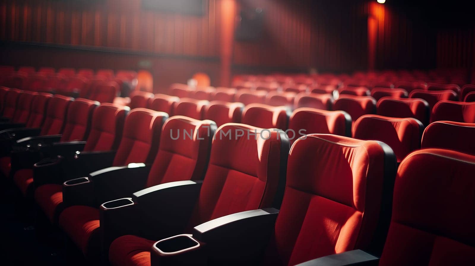 Empty Red Seats in a Theater.
