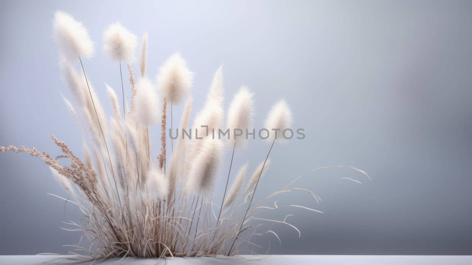 Bunch of White Flowers on Table.