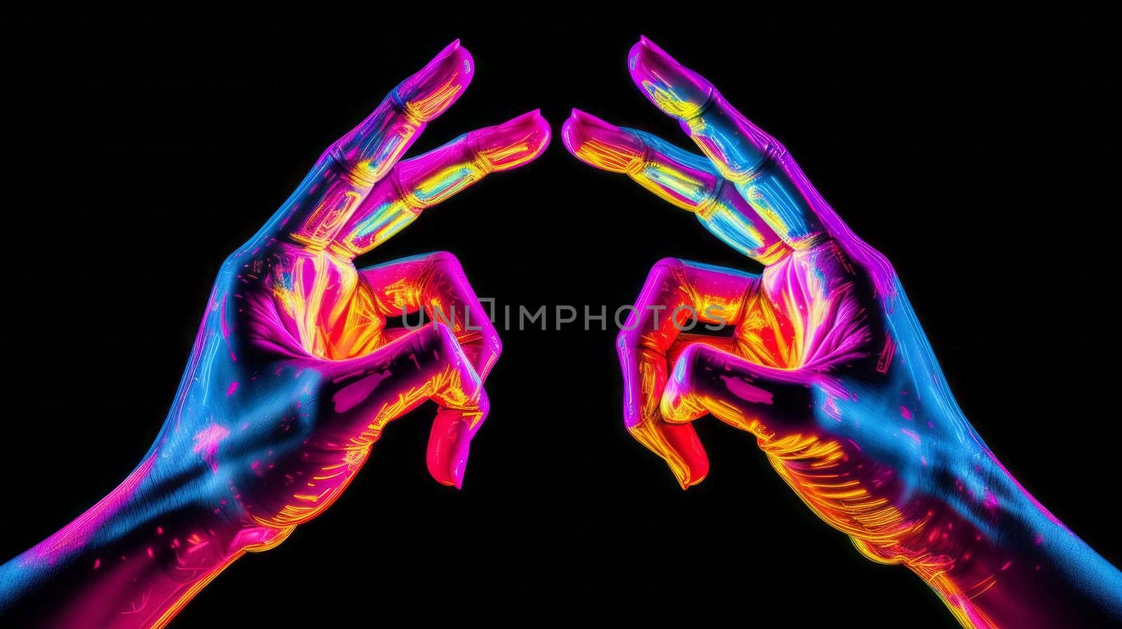 Hands Gripping Fingers in Close-Up.