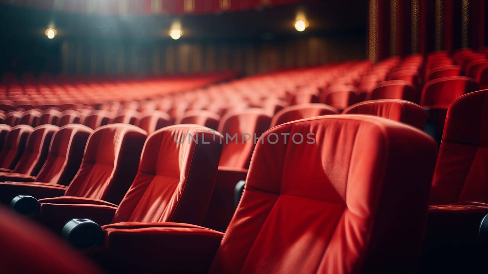 A Vibrant Seating Arrangement in a Movie House.