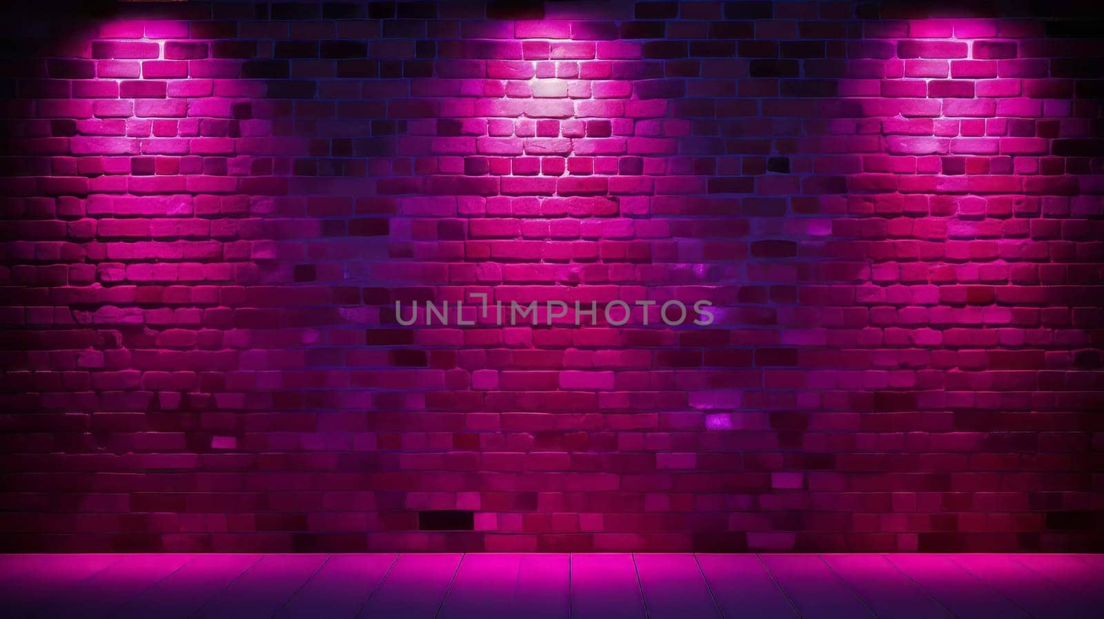 A Textured Brick Wall With Illuminated Spotlights.
