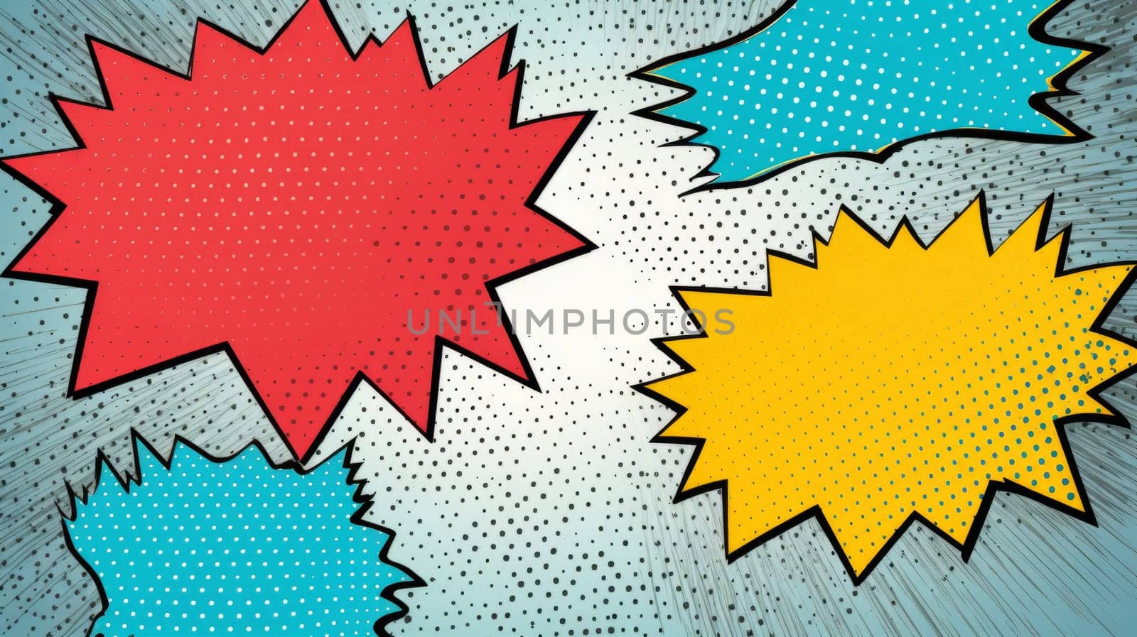 VIntage retro comics boom explosion crash bang cover book design with light and dots.