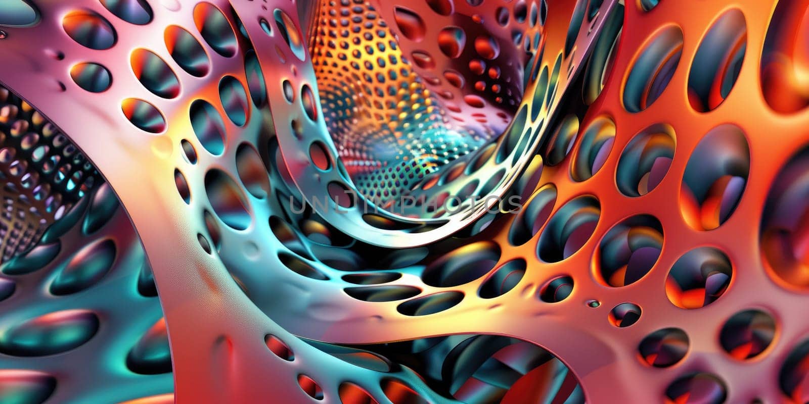Vibrant abstract background with colorful patterns and organic shapes for digital design.